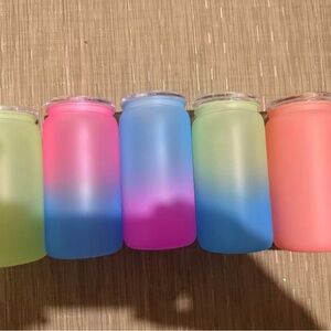 Colorful Gradient Glass Tumblers